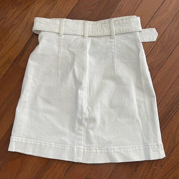 New Ted Baker Cream Eriike Utility Denim Mini Skirt with Front Pockets Size 2 - Picture 16 of 16